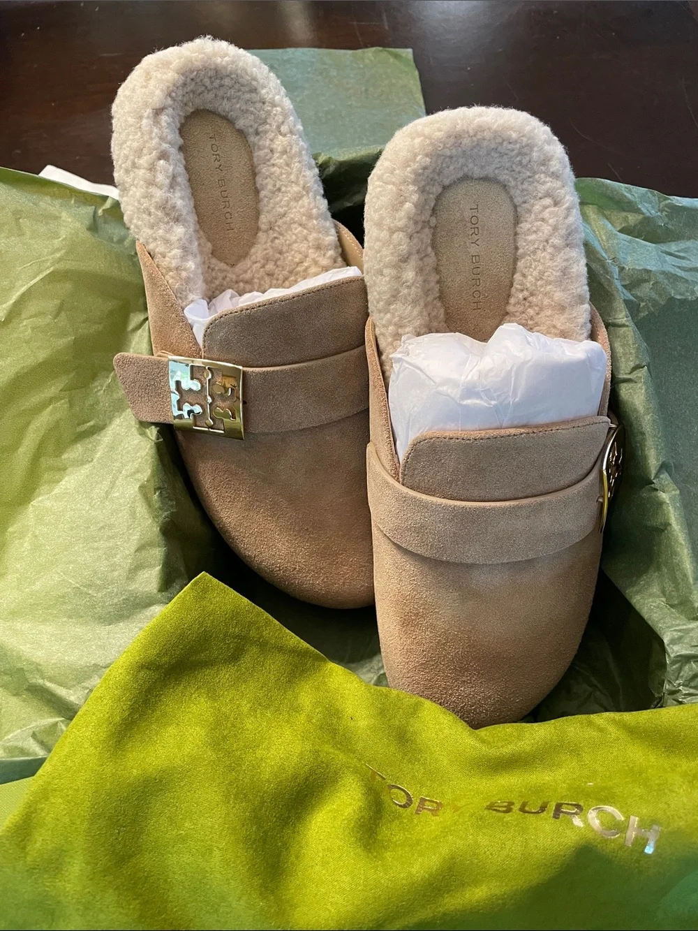 NIB Tory Burch Mellow Mule - Taupe - Size 8.5